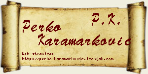 Perko Karamarković vizit kartica